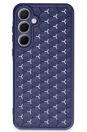 Uray store Samsung Galaxy A55 5G Kılıf Petek Silikon Kapak - Lacivert