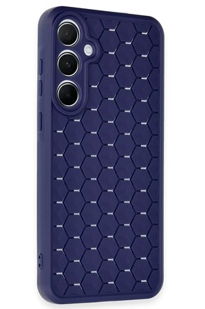 Uray store Samsung Galaxy A55 5G Kılıf Petek Silikon Kapak - Lacivert