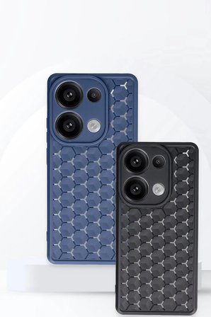 Uray store Xiaomi Redmi Note 13 Pro 4G Kılıf Petek Silikon Kapak - Lila
