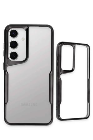 Uray store Samsung Galaxy S24 Kılıf Boyi Silikon Kapak - Gümüş