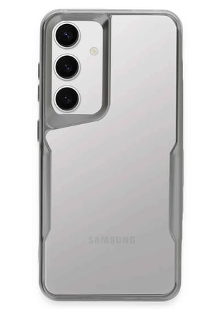 Uray store Samsung Galaxy S24 Kılıf Boyi Silikon Kapak - Gümüş