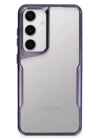Uray store Samsung Galaxy S24 Kılıf Boyi Silikon Kapak - Derin Mor