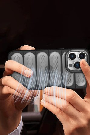 Uray store Apple iPhone 15 Pro Kılıf Airmax Silikon Kapak - Siyah