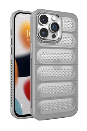 Uray store Apple iPhone 15 Pro Kılıf Airmax Silikon Kapak - Titan Gri