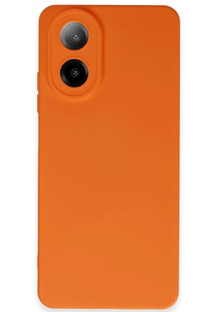 Uray store Oppo A38 Kılıf Nano içi Kadife Silikon - Turuncu