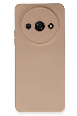 Uray store Xiaomi Redmi A3 4G Kılıf Nano içi Kadife Silikon - Pudra