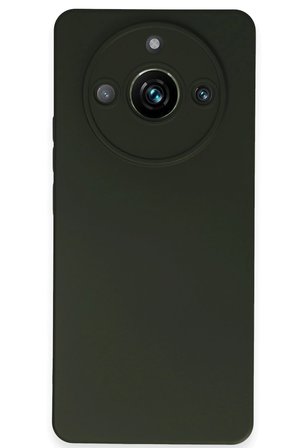 Uray store Realme 11 Pro Kılıf Nano içi Kadife Silikon - Koyu Yeşil