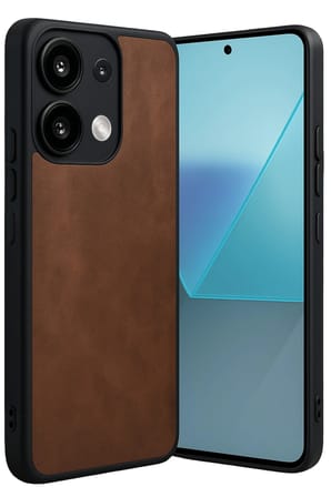 Uray store Xiaomi Redmi Note 13 Pro 4G Kılıf Aras Deri Kapak - Taba