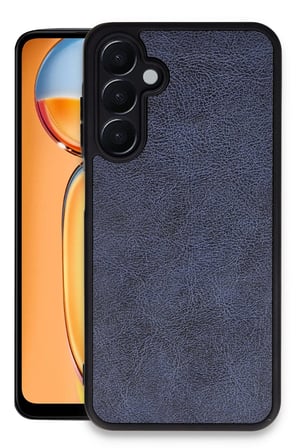 Uray store Samsung Galaxy M15 Kılıf Aras Deri Kapak - Lacivert