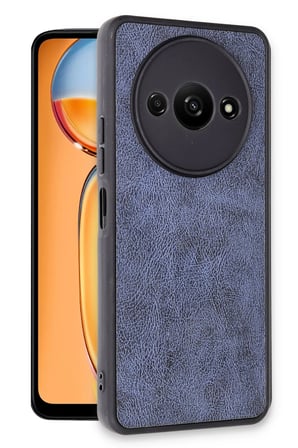 Uray store Xiaomi Redmi A3 4G Kılıf Aras Deri Kapak - Lacivert