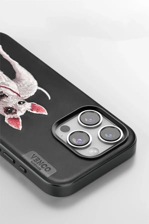 Venco Apple iPhone 14 Pro Max Perma Desenli Kapak - Kahverengi