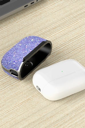 Onegif Apple Airpods 2 (2.nesil) Bright Simli Airpods Kapak - Gümüş