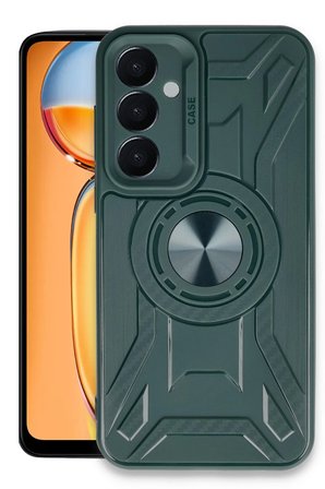 Uray store Samsung Galaxy A35 5G Kılıf Lincoln Silikon - Koyu Yeşil
