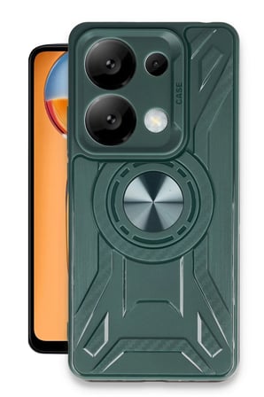 Uray store Xiaomi Redmi Note 13 Pro 5G Kılıf Lincoln Silikon - Koyu Yeşil
