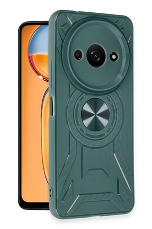 Uray store Xiaomi Redmi A3 4G Kılıf Lincoln Silikon - Koyu Yeşil