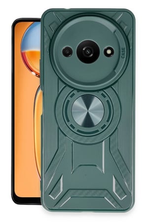 Uray store Xiaomi Redmi A3 4G Kılıf Lincoln Silikon - Koyu Yeşil
