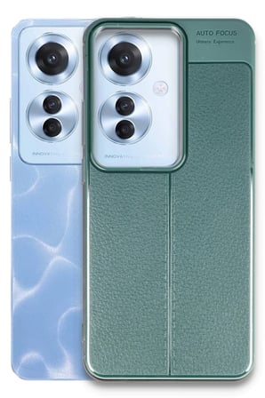 Uray store Oppo Reno 11F Kılıf Auto Focus Kapak - Koyu Yeşil