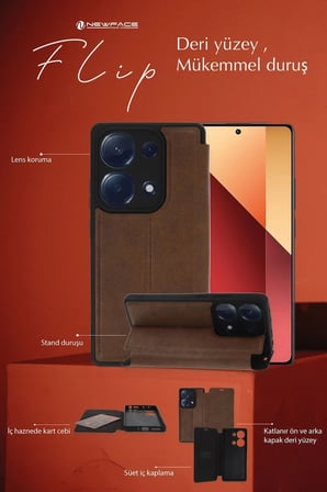 Uray store Xiaomi Redmi A3 4G Kılıf Flip Cover - Lacivert