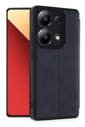Uray store Xiaomi Redmi Note 13 4G Kılıf Flip Cover - Lacivert