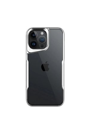Uray store Apple iPhone 16 Pro Max Kılıf Boyi Silikon Kapak - Gümüş