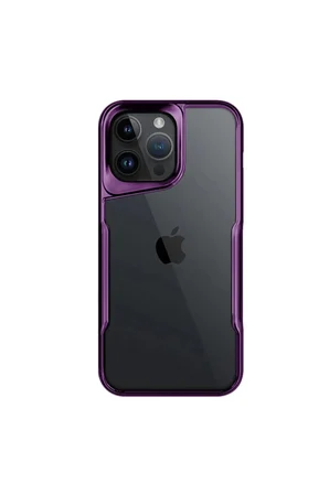 Uray store Apple iPhone 16 Pro Max Kılıf Boyi Silikon Kapak - Derin Mor