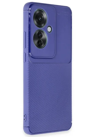 Uray store Oppo Reno 11F Kılıf Auto Focus Karbon Kapak - Lacivert