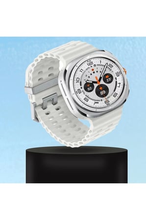 Uray store Watch 7 Ultra KR417 Rug Silikon Kordon - Siyah