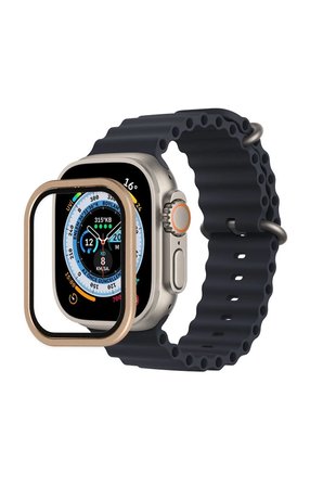 Uray store Apple Watch Ultra 49mm Alüminyum Kasa Cam Ekran Koruyucu - Yıldız Işığı