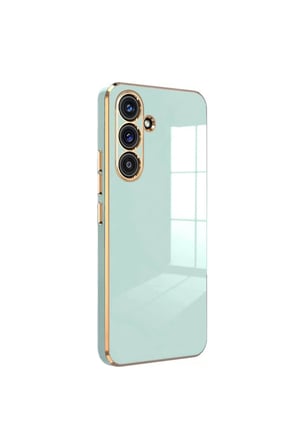 Uray store Samsung Galaxy S24 FE Kılıf Volet Silikon - Açık Yeşil