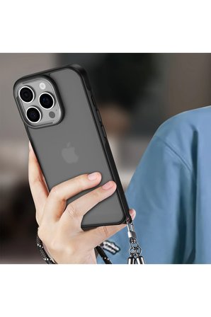 Uray store Apple iPhone 16 Pro Max Kılıf Elegant Kapak - Siyah