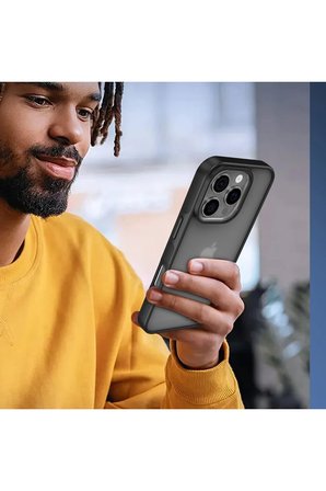 Uray store Apple iPhone 16 Pro Max Kılıf Elegant Kapak - Siyah