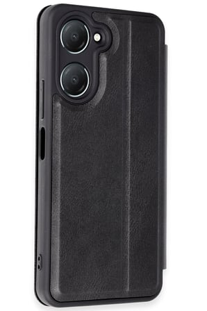 Uray store Vivo Y18 Kılıf Flip Cover - Siyah