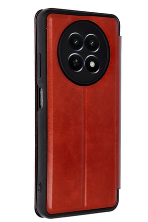 Uray store Realme 12 5G Kılıf Flip Cover - Kırmızı