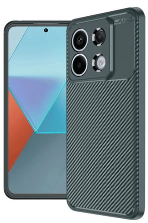 Uray store Xiaomi Redmi Note 13 Pro 4G Kılıf Auto Focus Karbon Kapak - Koyu Yeşil