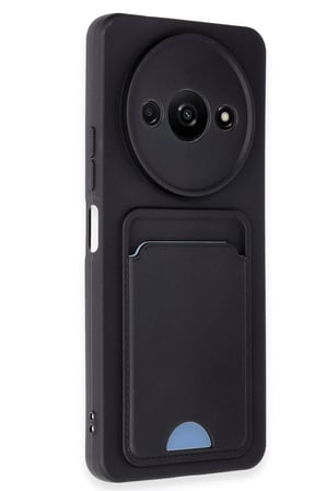 Uray store Xiaomi Redmi A3 4G Kılıf Kelvin Kartvizitli Silikon - Siyah