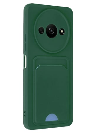 Uray store Xiaomi Redmi A3 4G Kılıf Kelvin Kartvizitli Silikon - Koyu Yeşil