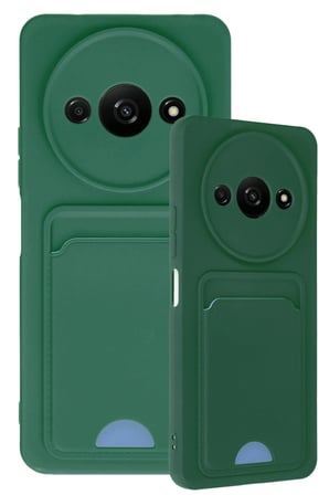 Uray store Xiaomi Redmi A3 4G Kılıf Kelvin Kartvizitli Silikon - Koyu Yeşil