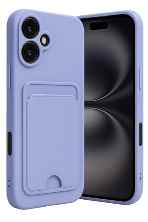 Uray store Apple iPhone 16 Kılıf Kelvin Kartvizitli Silikon - Lila