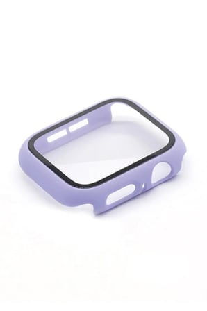 Uray store Apple Watch 38mm Camlı Kasa Ekran Koruyucu - Lila