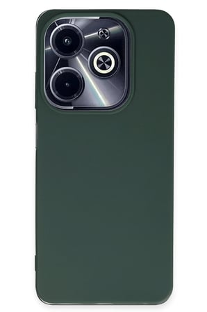 Uray store İnfinix Hot 40i Kılıf First Silikon - Koyu Yeşil