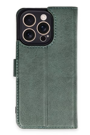 Uray store Apple iPhone 16 Pro Kılıf Trend S Plus Kapaklı Kılıf - Yeşil