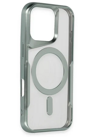 Uray store Apple iPhone 16 Pro Max Kılıf Boyi Magsafe Silikon Kapak - Kahverengi