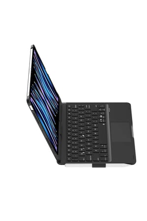 Uray store Apple iPad Pro 11 (2024) F11 ATS Kılıf Magic Dönen Klavyeli Tablet Kılıf - Siyah