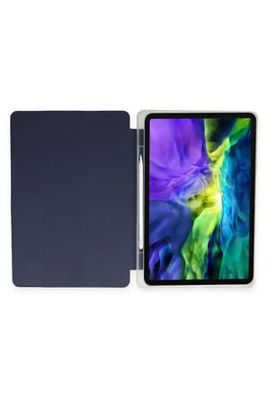 Uray store Apple iPad Pro 11 (2024) Kılıf Kalemlikli Mars Tablet Kılıfı - Lacivert