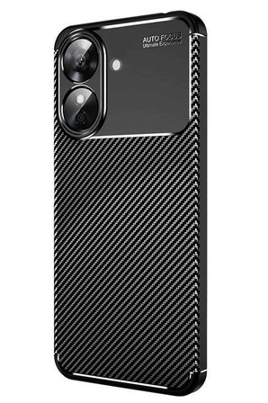 Uray store Realme Note 60 Kılıf Auto Focus Karbon Kapak - Siyah