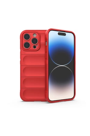Uray store Apple iPhone 16 Pro Kılıf Optimum Silikon - Kırmızı