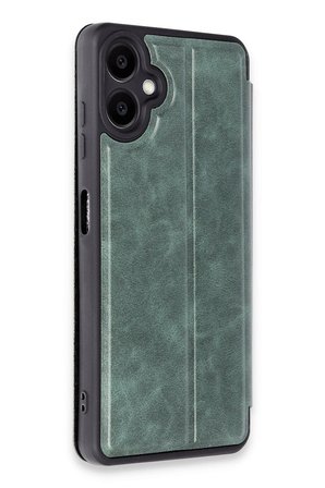 Uray store Samsung Galaxy A06 Kılıf Flip Cover - Koyu Yeşil