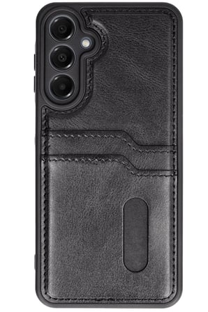Uray store Samsung Galaxy A16 5G Kılıf Sara Kartvizitli Deri Kılıf - Siyah