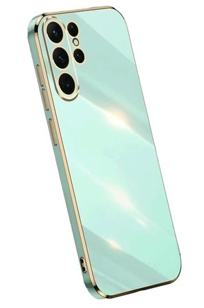 Uray store Samsung Galaxy S25 Ultra Kılıf Volet Silikon - Açık Yeşil