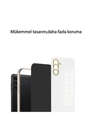 Uray store Samsung Galaxy A56 Kılıf Volet Silikon - Siyah